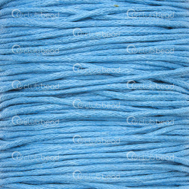 1604-0102 - Cotton Waxed Cord 1mm Light Blue 91m (100 yd) 1604-0102,Cotton,Waxed,Cord,1mm,Blue,Light,91m (100 yd),China,montreal, quebec, canada, beads, wholesale