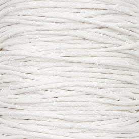 1604-0112 - Cotton Waxed Cord 1mm White 91m (100 yd) 1604-0112,White,1mm,Cotton,Waxed,Cord,1mm,White,91m (100 yd),China,montreal, quebec, canada, beads, wholesale
