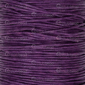 M-1604-0122 - Cordon Ciré Coton 1mm Violet Foncé 450m (492vg) M-1604-0122,1mm,Coton,Ciré,Cordons,1mm,Pourpre,Foncé,450m (492yd),Chine,montreal, quebec, canada, beads, wholesale