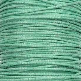 1604-0126 - Cotton Waxed Cord 1mm Light Turquoise 91m (100 yd) 1604-0126,Waxed cotton,Cotton,Waxed,Cord,1mm,Turquoise,Light,91m (100 yd),China,montreal, quebec, canada, beads, wholesale