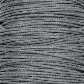 1604-0128 - Cotton Waxed Cord 1mm Grey 91m (100 yd) 1604-0128,Waxed cotton,Cotton,Waxed,Cord,1mm,Grey,91m (100 yd),China,montreal, quebec, canada, beads, wholesale