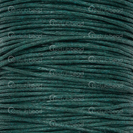 1604-0132 - Cotton Waxed Cord 1mm Forest Green 100 Yards (91m) 1604-0132,montreal, quebec, canada, beads, wholesale