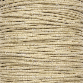 1604-0194 - Cotton Waxed Cord 1mm Dark Natural 91m (100 yd) 1604-0194,Cotton,Waxed,Cord,1mm,Natural,Dark,91m (100 yd),China,montreal, quebec, canada, beads, wholesale