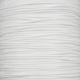1604-0196-WH - Cordon Ciré Coréen Polyester 1mm Blanc 182m (200 vg) 1604-0196-WH,Ciré Coréen,Polyester,Korean Waxed,Cordons,1mm,Blanc,182m (200 yd),Chine,montreal, quebec, canada, beads, wholesale