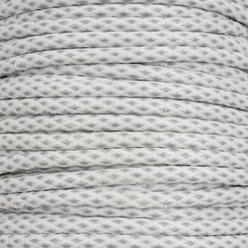 1604-0235-08 - Polyester Korean Waxed Cord 3.5mm Grey-White 30m Roll 1604-0235-08,Threads and Cords,Waxed cotton,montreal, quebec, canada, beads, wholesale