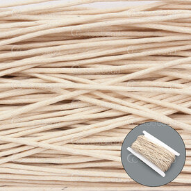 1604-0308-2 - Cotton Waxed Cord 1.5mm Light Beige 100 Yards (91m) 1604-0308-2,Waxed cotton,montreal, quebec, canada, beads, wholesale
