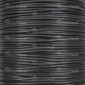1604-0310-BLK - Polyester Korean Waxed Cord 1.5mm Black 182m (200 yd) 1604-0310-BLK,Polyester,Black,Polyester,Korean Waxed,Cord,1.5MM,Black,182m (200 yd),China,montreal, quebec, canada, beads, wholesale