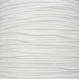 1604-0310-WH - Cordon Ciré Coréen Polyester 1.5mm Blanc 182m (200 vg) 1604-0310-WH,Coton ciré,1.5MM,Polyester,Korean Waxed,Cordons,1.5MM,Blanc,182m (200 yd),Chine,montreal, quebec, canada, beads, wholesale