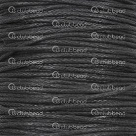 1604-0325-2mm - disc Polyester Korean Waxed Cord 2mm Black 30m Roll 1604-0325-2mm,Waxed cotton,Cotton,Waxed,Cord,2MM,Black,30m Roll,China,montreal, quebec, canada, beads, wholesale