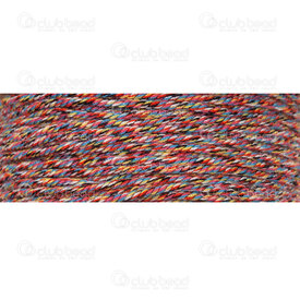 1604-0401-108 - Cotton Cord 1.2mm Twisted Multicolor 20m roll 1604-0401-108,(m,montreal, quebec, canada, beads, wholesale
