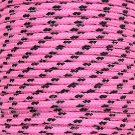 1604-0450-0202 - Terylene Paracord 2mm With Black Diamond Patterns Pink 20m (65ft) 1604-0450-0202,Threads and Cords,Paracord,Terylene,Paracord,2MM,Pink,With Black Diamond Patterns,20m (65ft),China,montreal, quebec, canada, beads, wholesale