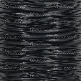 1605-0112-BLK - Fil Elastique Monofilement 0.5mm Noir 1605-0112-BLK,Monofilement,Elastique,Fils,0.5mm,Noir,Rouleau de 100m,Chine,montreal, quebec, canada, beads, wholesale