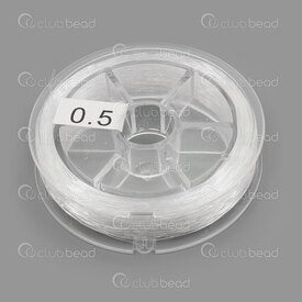 1605-0112-H - Monofilement Elastic Thread High Stretch 0.5mm Clear 80m Roll 1605-0112-H,Monofilement,Elastic,Thread,High Stretch,0.5mm,Clear,80m Roll,China,montreal, quebec, canada, beads, wholesale