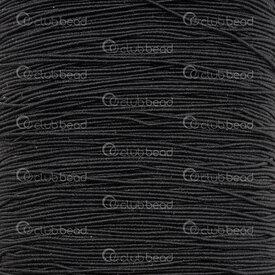 1605-0126-BLK - Nylon Elastic Cord 0.3mm Black 400m Roll 1605-0126-BLK,Elastic,Nylon,Elastic,Cord,0.3mm,Black,400m Roll,China,montreal, quebec, canada, beads, wholesale