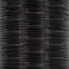1605-0130-BLK - Lycra Elastic Thread Flat 0.8mm Black 10m Roll 1605-0130-BLK,Lycra,Elastic,Thread,Flat,0.8mm,Black,10m Roll,China,montreal, quebec, canada, beads, wholesale