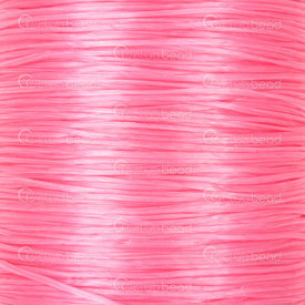 1605-0143-02 - Fils Elastique Lycra Plat 0.8mm Rose Néon Rouleau de 60m 1605-0143-02,Élastique,Lycra,Elastique,Fils,Plat,0.8mm,Pink Neon,60m Roll,Chine,montreal, quebec, canada, beads, wholesale