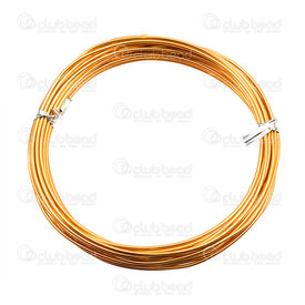 1607-0204-12 - Beaders' Choice Aluminum Wire 3mm Gold App. 2.5m 1607-0204-12,Aluminum,Wire,3MM,Gold,App. 2.5m,China,Beaders' Choice,montreal, quebec, canada, beads, wholesale