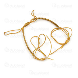 1608-5210-142F - Nylon Semi Finish Bracelet 4mm Flat Dark Gold with Sliding Knot 5pcs 1608-5210-142F,16x,montreal, quebec, canada, beads, wholesale
