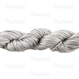 1610-2000-14 - Fil Imitation de Soie Polyester 1mm Gris Pâle 28m 1610-2000-14,1mm,Gris,Polyester,Silk Imitaion,Fils,1mm,Gris,Pâle,28m,Chine,montreal, quebec, canada, beads, wholesale