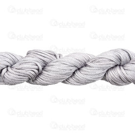 1610-2000-26 - Polyester Silk Imitaion Thread 1mm Silver-Grey 25m 1610-2000-26,25m,Polyester,Silk Imitaion,Thread,1mm,Silver-Grey,25m,China,montreal, quebec, canada, beads, wholesale