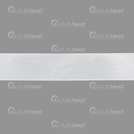 1610-4000-04 - Fabric Satin Ribbon 15mm White 22m Roll 1610-4000-04,montreal, quebec, canada, beads, wholesale