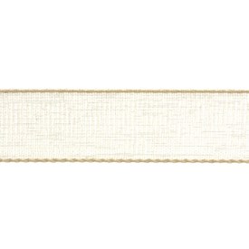 A-1610-5010 - Organza Ribbon 1/4'' (0.64cm) Ivory 50 Yard A-1610-5010,montreal, quebec, canada, beads, wholesale