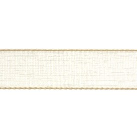 A-1610-5310 - Organza Ribbon 1/8'' (0.32cm) Ivory 50 Yard A-1610-5310,montreal, quebec, canada, beads, wholesale