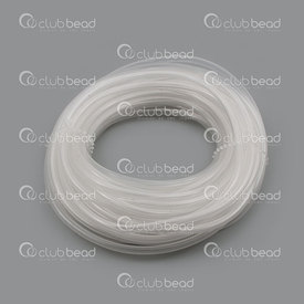 1619-0131-02 - Rubber Tubing Round outer:3mm, inner : 2MM  clear 10m Roll 1619-0131-02,Rubber,montreal, quebec, canada, beads, wholesale