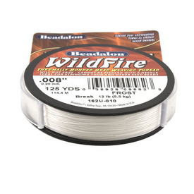 162U-010 - Beadalon Nylon Wildfire Thread 0.008'' White 114m (125yd) USA 162U-010,Weaving,Threads,Nylon,Wildfire,Thread,0.008'',White,114m (125yd),USA,Beadalon,Nylon,montreal, quebec, canada, beads, wholesale