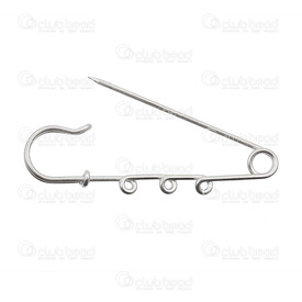 1701-0170-WH - Metal Kilt Pin With 3 Rings 64MM Nickel Nickel Free 10pcs 1701-0170-WH,Findings,Pins,Eye pins,Metal,Kilt Pin,With 3 Rings,64MM,Grey,Nickel,Metal,Nickel Free,10pcs,China,montreal, quebec, canada, beads, wholesale