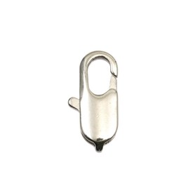 1702-0220-WH - Brass Lobster Claw Clasp 10MM Nickel 25pcs 1702-0220-WH,Findings,Clasps,Springing,Brass,Brass,Lobster Claw Clasp,10mm,Grey,Nickel,Metal,25pcs,China,montreal, quebec, canada, beads, wholesale