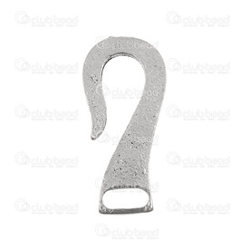 1702-0234-WH - DISC Brass Hook Clasp 16x35mm Antique Nickel Hole 4x8mm 10pcs 1702-0234-WH,Brass,Hook Clasp,16x35mm,Antique Nickel,Metal,Hole 4x8mm,10pcs,China,montreal, quebec, canada, beads, wholesale
