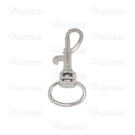 1702-0242-WH - Clasp with ring, 35mm, nickel, 20pcs 1702-0242-WH,1702-02,montreal, quebec, canada, beads, wholesale