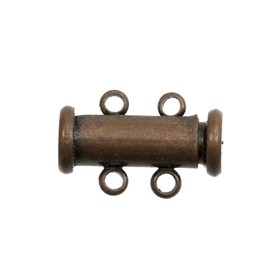 1702-0380-OXCO - Metal Magnetic Clasp 2 Rows 5X15MM Antique Copper Nickel Free 5pcs 1702-0380-OXCO,Findings,Clasps,Magnetic,5X15MM,Metal,Magnetic Clasp,2 Rows,5X15MM,Brown,Antique Copper,Metal,Nickel Free,5pcs,China,montreal, quebec, canada, beads, wholesale