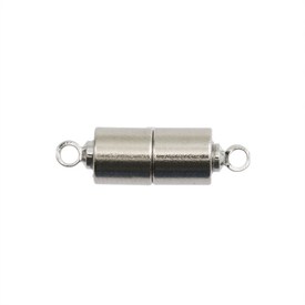 1702-0386-WH - Metal Magnetic Clasp With Ring 5.5X11MM Nickel 5pcs 1702-0386-WH,Findings,Clasps,Magnetic,Metal,Magnetic Clasp,With Ring,5.5X11MM,Grey,Nickel,Metal,5pcs,China,montreal, quebec, canada, beads, wholesale