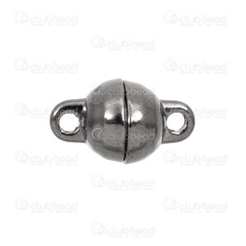 1702-0388-06BN - Metal Fermoir Magnetique Rond 6mm Nickel Noir 5pcs 1702-0388-06BN,fermoirs magnetiques,montreal, quebec, canada, beads, wholesale