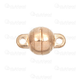 1702-0388-06GL - Metal Magnetic Clasp Round 6MM Light Gold 5pcs 1702-0388-06GL,fermoir or,montreal, quebec, canada, beads, wholesale