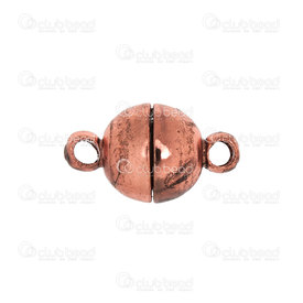 1702-0388-OXCO - Metal Magnetic Clasp Round 8MM Antique Copper 5pcs 1702-0388-OXCO,5pcs,8MM,Metal,Magnetic Clasp,Round,Round,8MM,Brown,Antique Copper,Metal,5pcs,China,montreal, quebec, canada, beads, wholesale