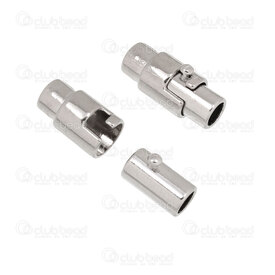 1702-0398-4 - Metal Magnetic Clasp Double Lock 16x7mm For 4mm Cord Natural 5pcs 1702-0398-4,Findings,Clasps,montreal, quebec, canada, beads, wholesale