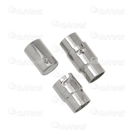 1702-0398 - Metal Magnetic Clasp Double Lock 7x17mm Nickel For 5mm Cord 5pcs 1702-0398,Findings,Metal,Nickel,Magnetic Clasp,Metal,Magnetic Clasp,Tube,Double Lock,7X17MM,Grey,Nickel,Metal,For 5mm Cord,5pcs,montreal, quebec, canada, beads, wholesale