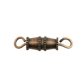 *1702-0700-OXCO - Metal Barrel Lock With Ring 17MM Antique Copper 100pcs *1702-0700-OXCO,Metal,Barrel Lock,With Ring,17MM,Brown,Antique Copper,Metal,100pcs,China,montreal, quebec, canada, beads, wholesale