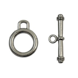 1702-0902-BN - Metal Toggle Clasp 15MM Black Nickel 10 Set 1702-0902-BN,Findings,10pcs,15MM,Metal,Toggle Clasp,15MM,Grey,Black Nickel,Metal,10pcs,China,montreal, quebec, canada, beads, wholesale