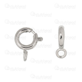 1702-1011-100 - Metal Spring Ring Clasp 7mm Natural 1.5mm Loop 100pcs 1702-1011-100,Findings,Clasps,Springing,7mm,Metal,Spring Ring Clasp,7mm,Grey,Natural,Metal,1.5mm Loop,100pcs,China,montreal, quebec, canada, beads, wholesale