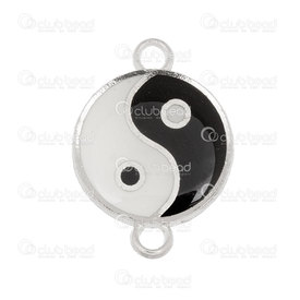 1703-0192-WH - DISC metal link Yin and Yang 29X20mm nickel free nickel 10pcs 1703-0192-WH,Links connectors,montreal, quebec, canada, beads, wholesale