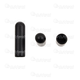1703-0232-BN - Metal cord end tube bamboo shape 15x8mm Black 6mm Base hole 4mm head hole 20pcs 1703-0232-BN,Findings,Cord ends,montreal, quebec, canada, beads, wholesale