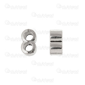 1703-0236-WH - Metal slider connector 10.5x6x5mm two 3mm hole nickel 20pcs 1703-0236-WH,1703-0,montreal, quebec, canada, beads, wholesale