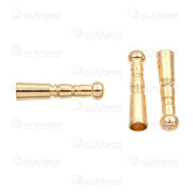 1703-0248-GL - Metal Embout pour Cordon (Style Bolo) Diametre Interieur 4mm 25x5.5mm Or 10pcs !Quantite Limitee! 1703-0248-GL,1703-0,montreal, quebec, canada, beads, wholesale