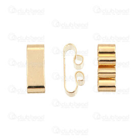 1703-0266-GL - Metal Connecteur pour Cordon Double (Style Bolo) 15.5x5.5x5mm Or 20pcs 1703-0266-GL,1703-0,montreal, quebec, canada, beads, wholesale