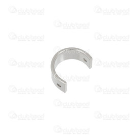 1703-0289-8WH - Métal Connecteur forme 'C' Intérieur 8mm Laiton Nickel 20pcs 1703-0289-8WH,made,montreal, quebec, canada, beads, wholesale