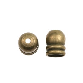 1703-0296-OXBR - Metal Cord End Connector 5X7MM Antique Brass 50pcs 1703-0296-OXBR,Findings,Connectors,5X7MM,Metal,Cord End Connector,5X7MM,Antique Brass,Metal,50pcs,China,montreal, quebec, canada, beads, wholesale